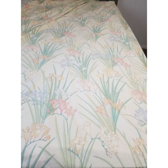 Wamsutta Vintage Twin Sheet Set Cutter Crafts Floral Flat Fitted - Picture 3 of 11